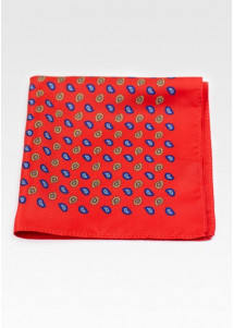 Ziertuch kleines Paisley-Motiv rot