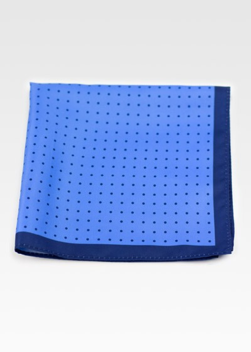 Kavaliertuch klassisches Punkt-Pattern stahlblau