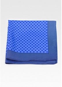 Stylisches Einstecktuch Blüten hellblau