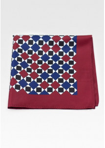 Kavaliertuch Retro-Design bordeauxmarineblau schneeweiß marineblau
