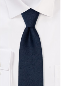 Businesskrawatte unifarben melierte Oberfläche marineblau