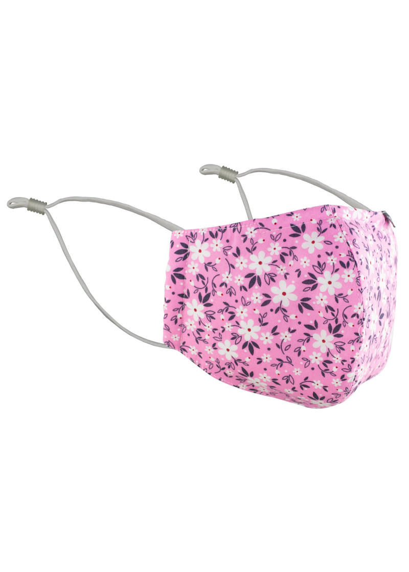 Mund-Nasen-Maske "Flower Power" rose