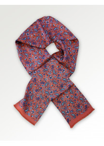 Krawattenschal rot Paisleymotiv