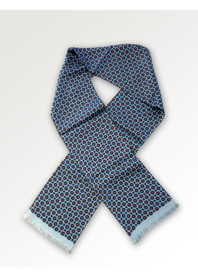 Krawattenschal Ornamente himmelblau