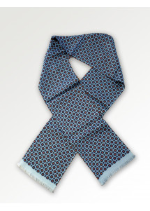 Krawattenschal Ornamente himmelblau
