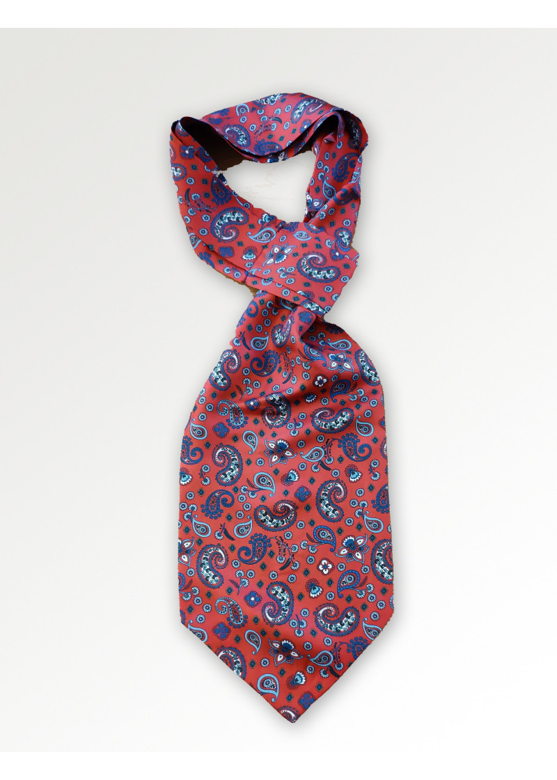 Plastron mit Paisley in rot