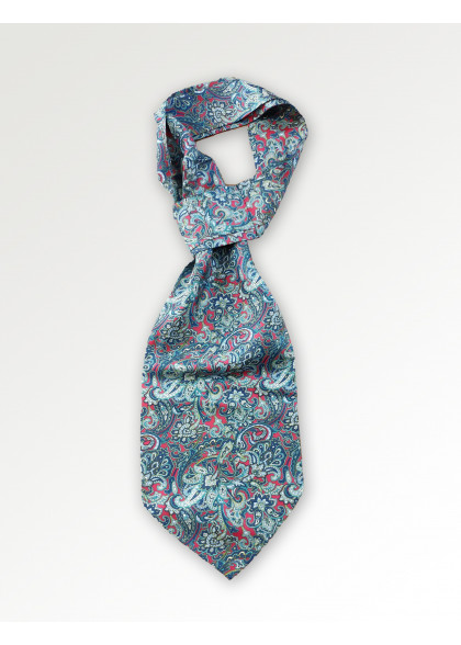 Ascot aus dem gleichen Stoff und Farbe