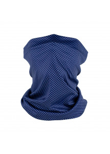 Schlauchtuch navy schneeweiß tupfengemustert