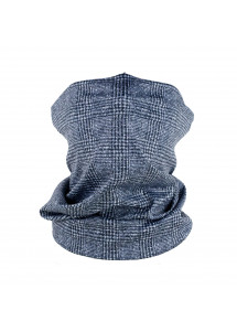 Schlauchtuch kariert marineblau weiß