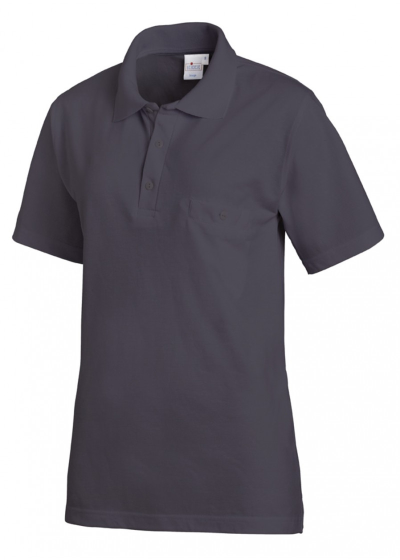 Pflegeleichtes Unisex-Polo-Shirt in Grau