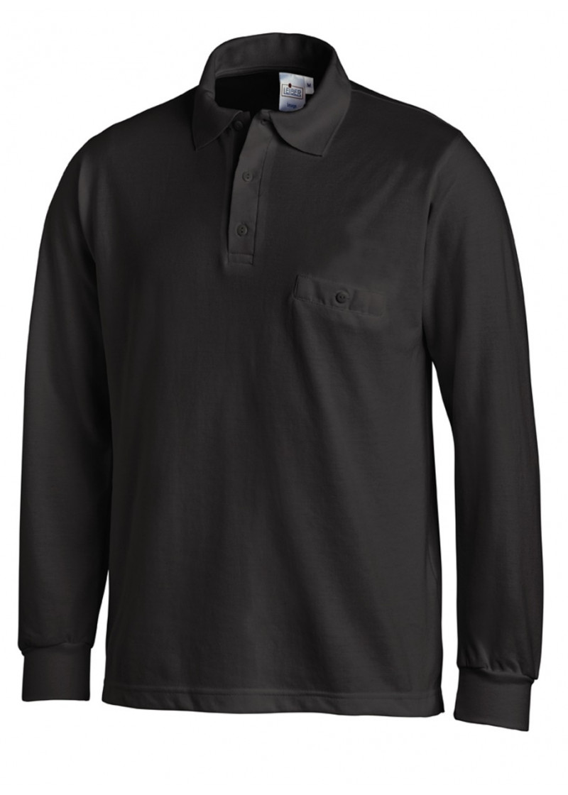 Schlichtes, klassisches Uni-Polo in Schwarz