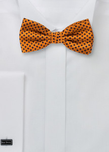 Herrenschleife Gitter-Dessin kupfer-orange