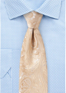 Krawatte elegantes Paisleymuster ocker