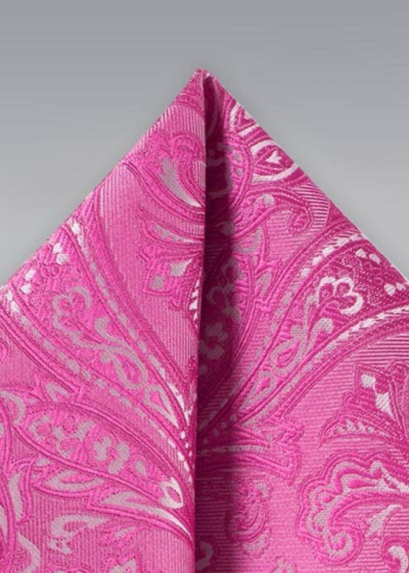 Ziertuch verspieltes Paisley-Motiv magenta