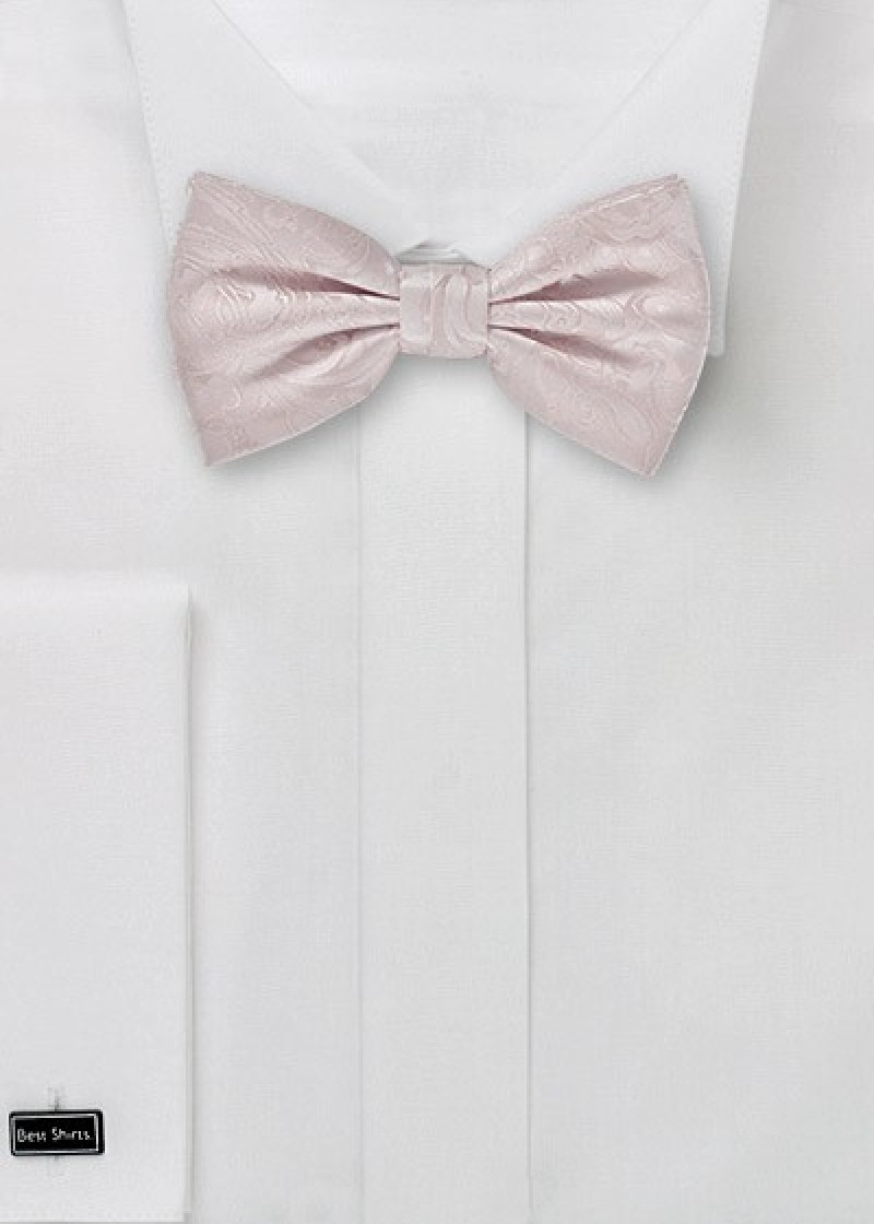 Herren-Schleife Ranken-Dekor blush
