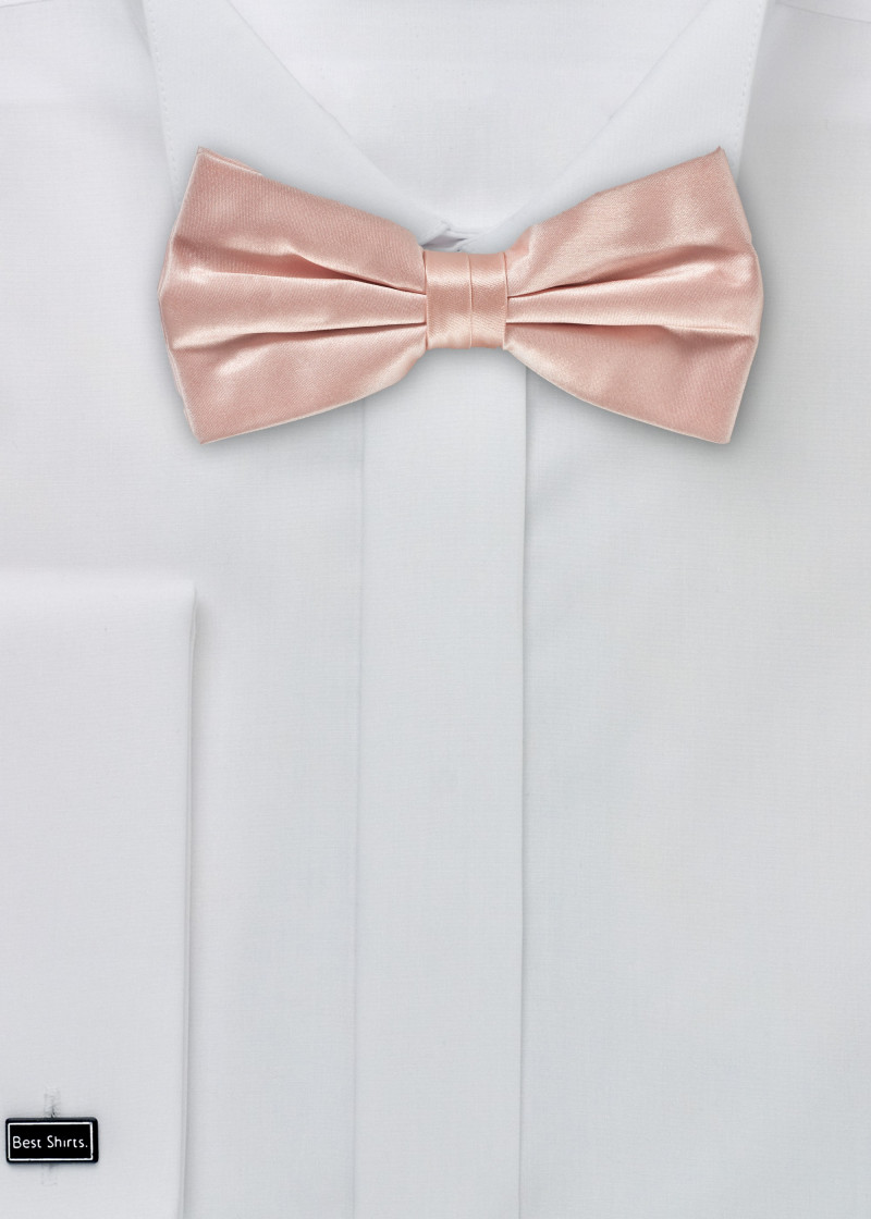 Fliege Seide unifarben blush-rosa