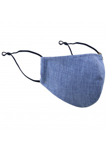 Mund-Nasen-Maske monochrom hellblau