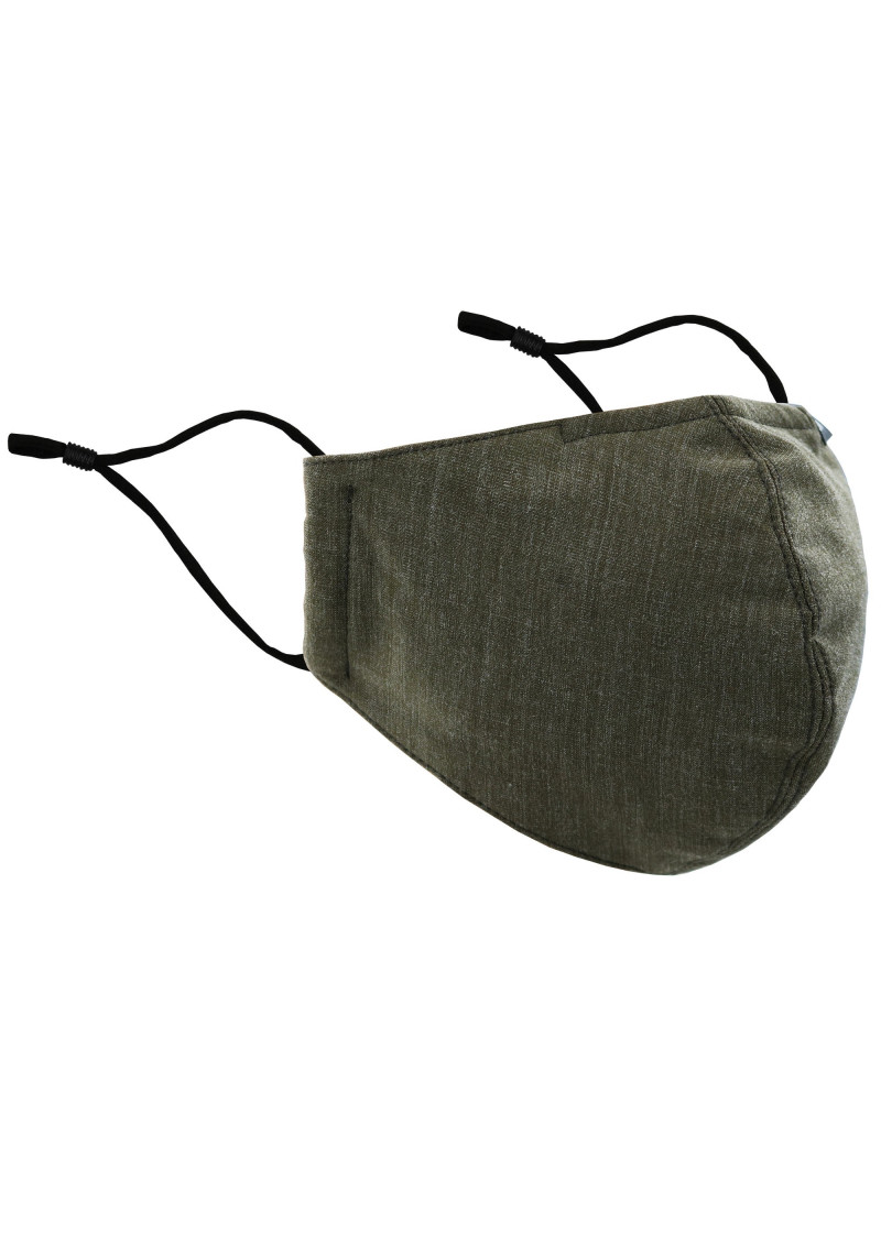 Mund-Nasen-Maske monochrom jagdgrün