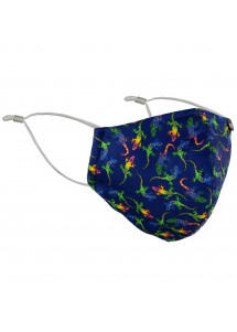 Gesichtsmaske Geckos nachtblau