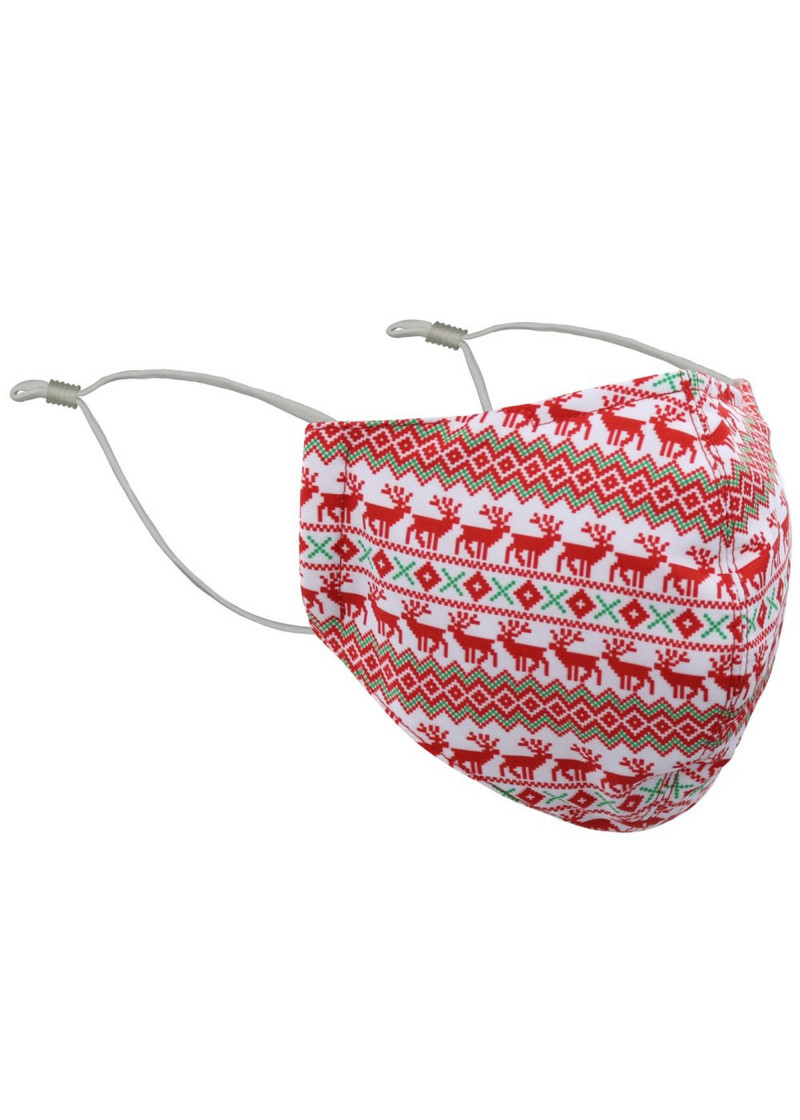 Gesichtsmaske Weihnachten rot weiß