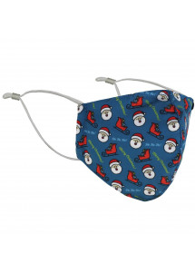Gesichtsmaske Weihnachts-Muster blassblau