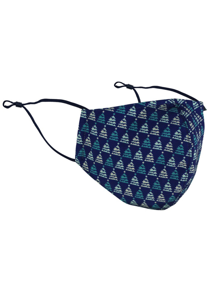 Gesichtsmaske Weihnachts-Dekor navyblau