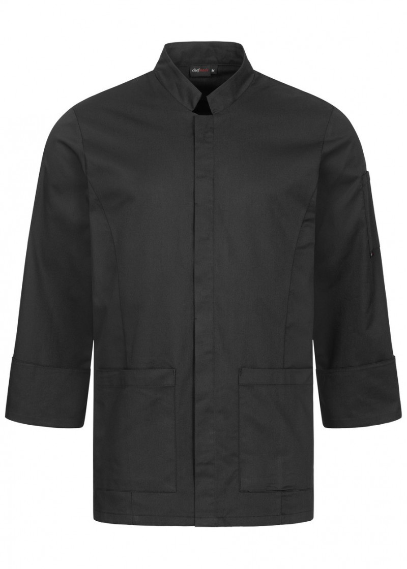 Chefmade Herren Kochjacke mit Offizierskragen