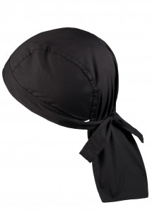 Bandana mit Zopftasche (schwarz)