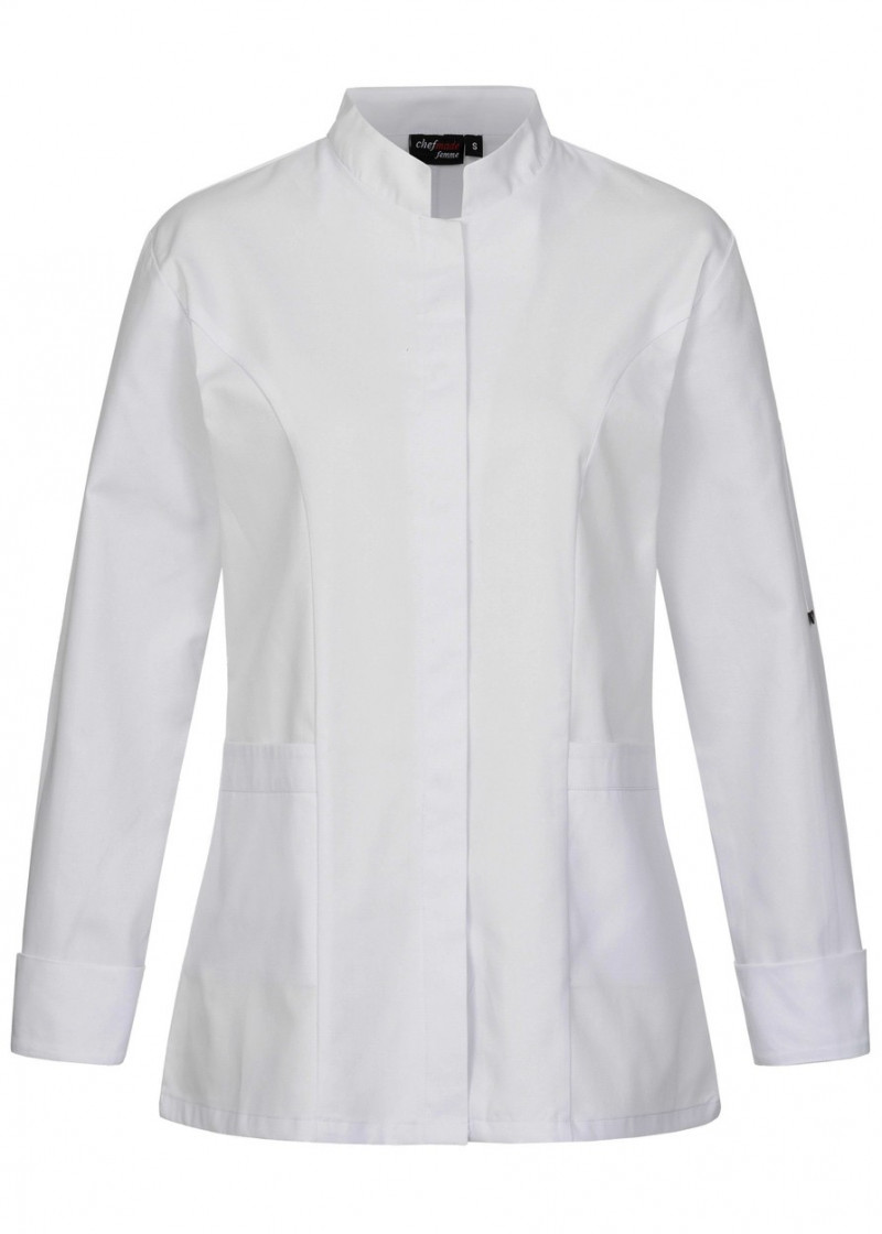 Chef Jacket für Damen in weiß - Slim Fit