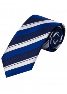 Krawatte Streifenmuster navy royal weiß