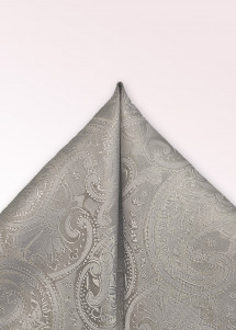 Ziertuch Paisley-Motiv silbergrau