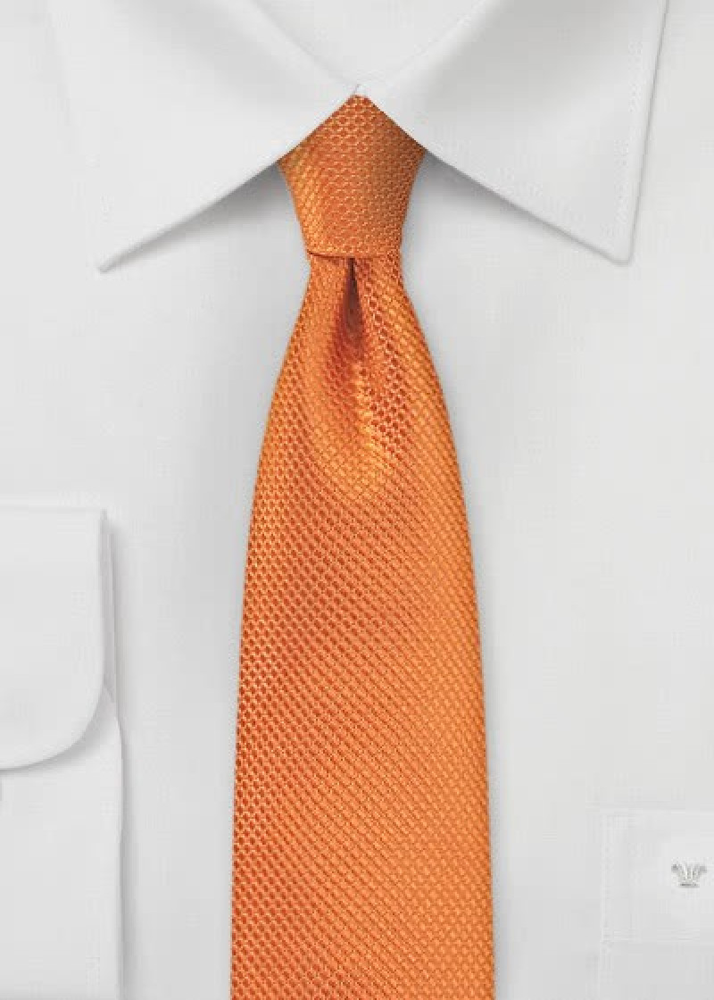 Schmale Krawatte Struktur orange