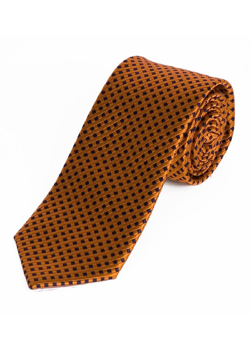 Schmale Krawatte modische Gitter-Oberfläche orange
