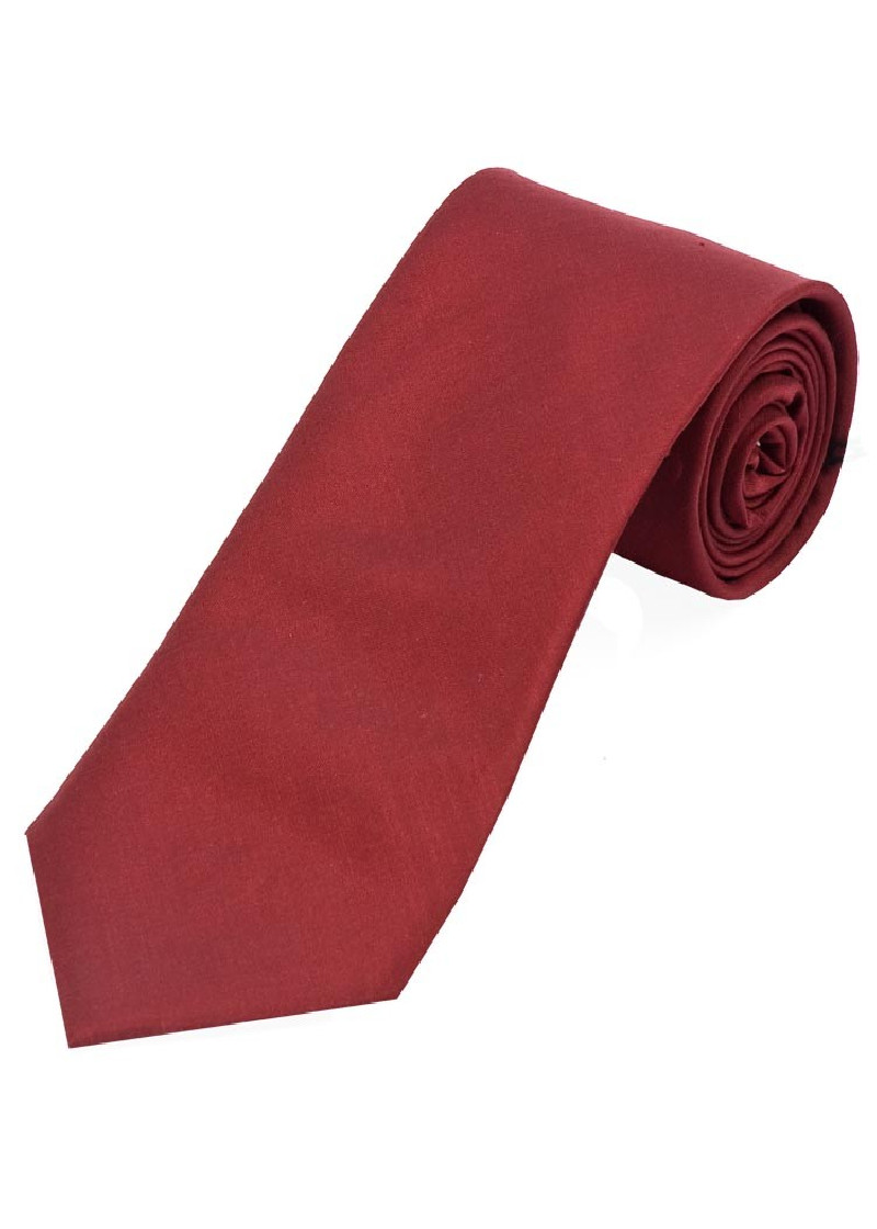Satin-Krawatte Seide unifarben mittelrot
