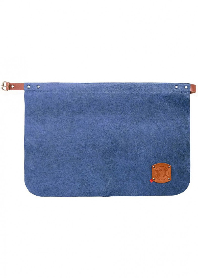Vorbinder aus Leder im Rusticstyle -  Royal Blue