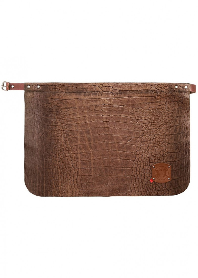 Ledervorbinder "Crocostyle" in Cognac