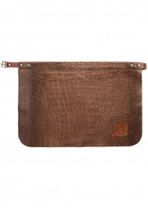 Ledervorbinder "Crocostyle" in Cognac