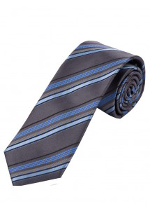 Optimale Businesskrawatte Streifendessin anthrazit taubenblau tintenschwarz