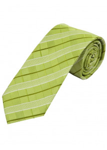 Herrenkrawatte elegantes Linienkaro hellgrün