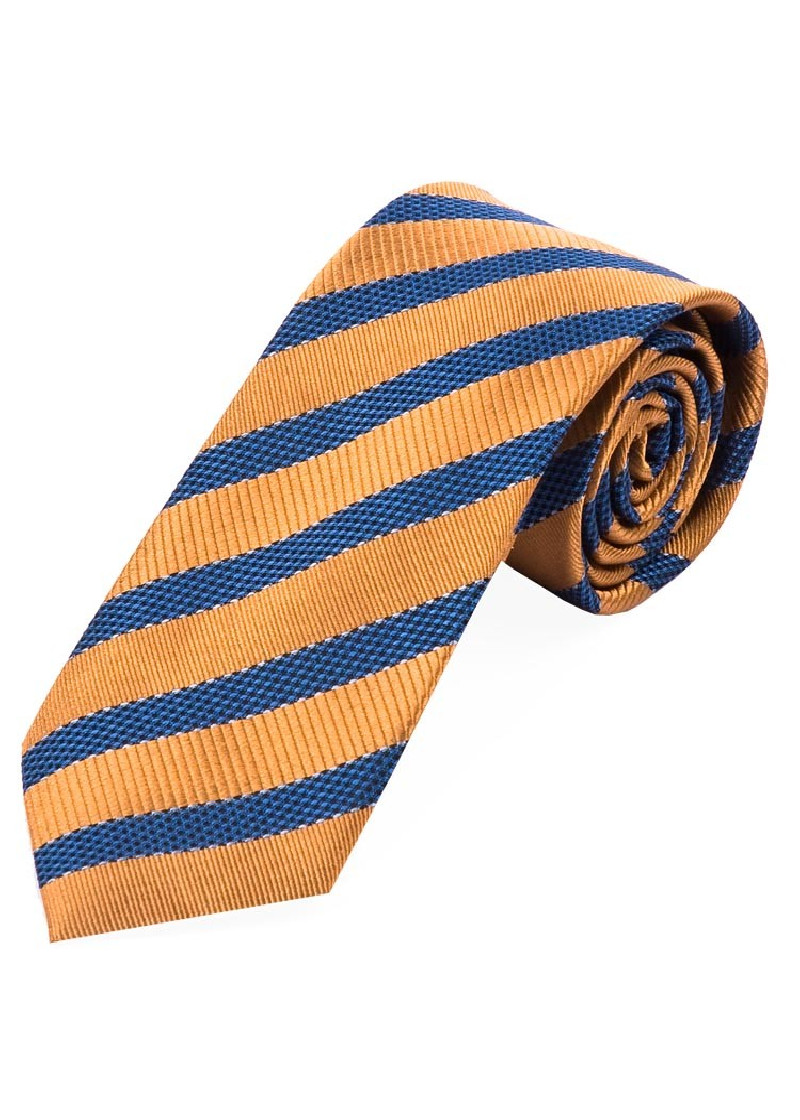Krawatte Struktur-Muster Streifen orange blau