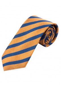 Herrenkrawatte Struktur-Pattern Streifen orange royal