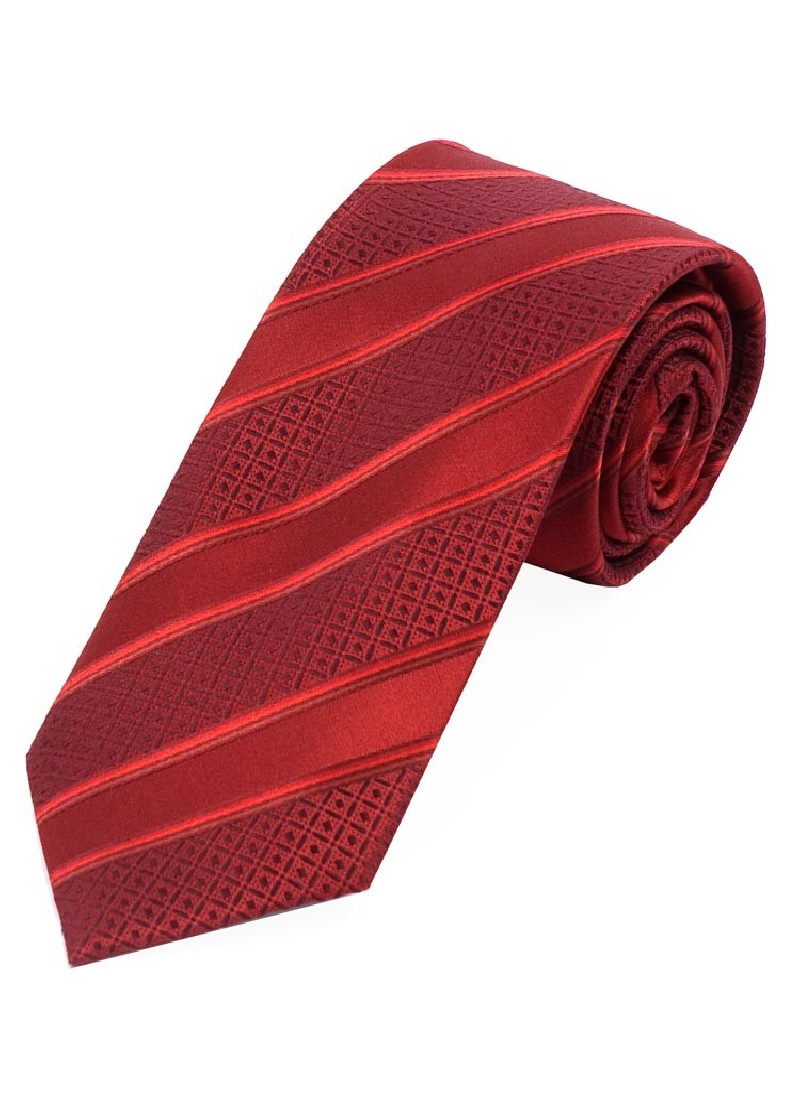 Krawatte Struktur-Pattern Streifen rot rubin