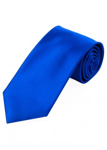 Lange Satin-Herrenkrawatte Seide unifarben royalblau