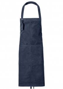 Latzschürze Oxford - in Marineblau gewachst