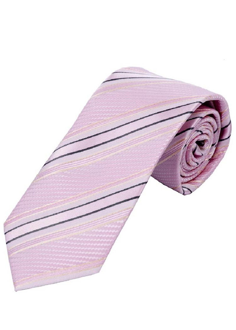 XXL-Krawatte Struktur-Pattern Linien rose