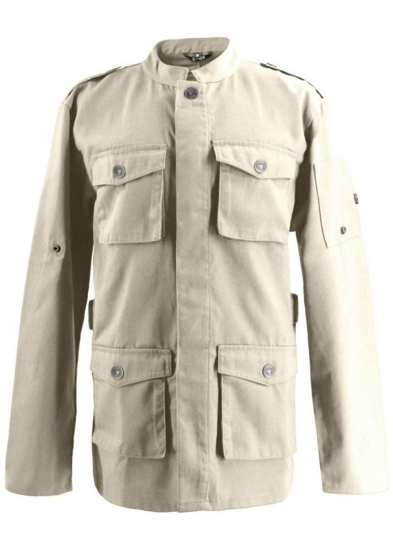 Tek-Wear Kochjacke in Sand mit vielen Taschen