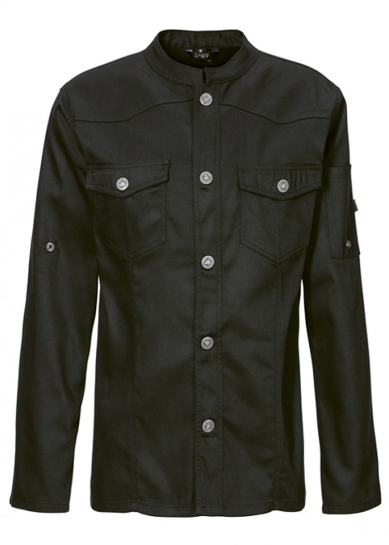 Kochjacke im Westernstyle - Schwarz