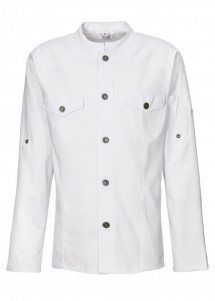 Rustikale Western-Kochjacke in Weiß