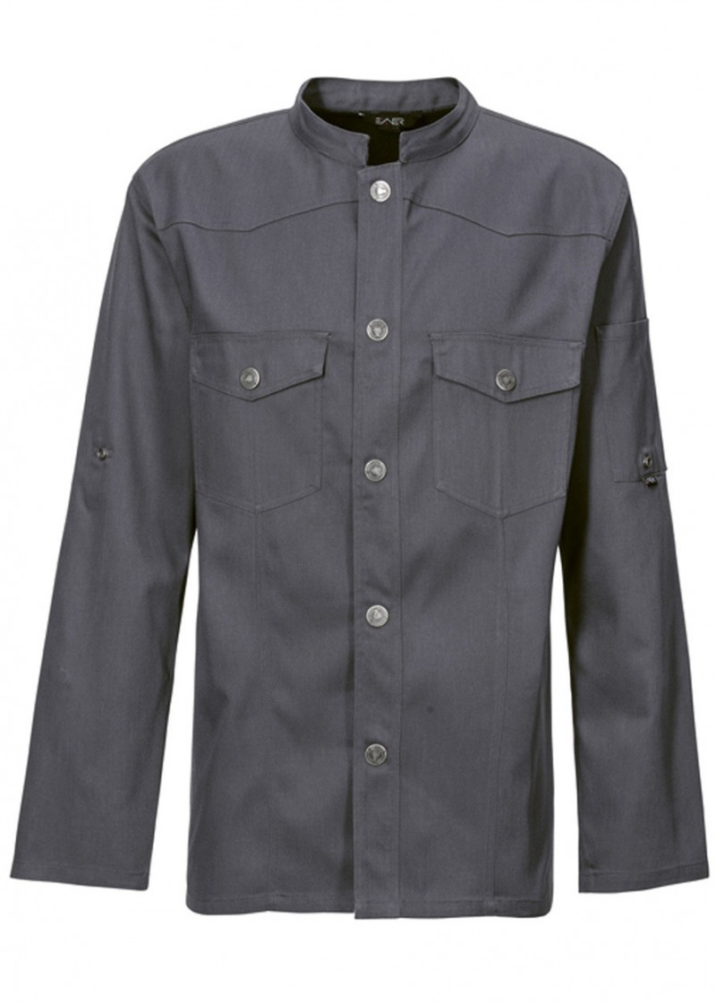 Kochjacke im Westernstyle - Graphit