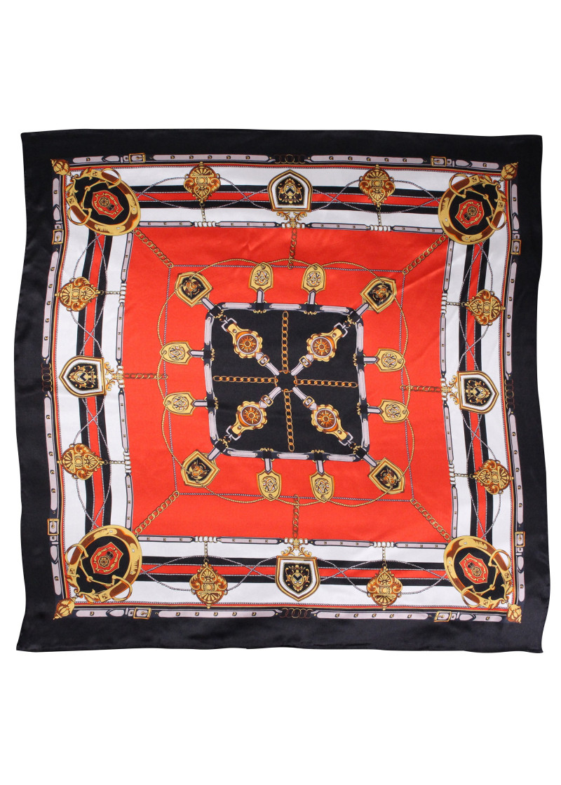Designer-Damenhalstuch Klassik-Style schwarz weiß